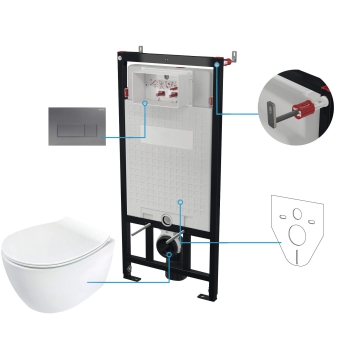 Zestaw WC podtynkowy 6 w 1